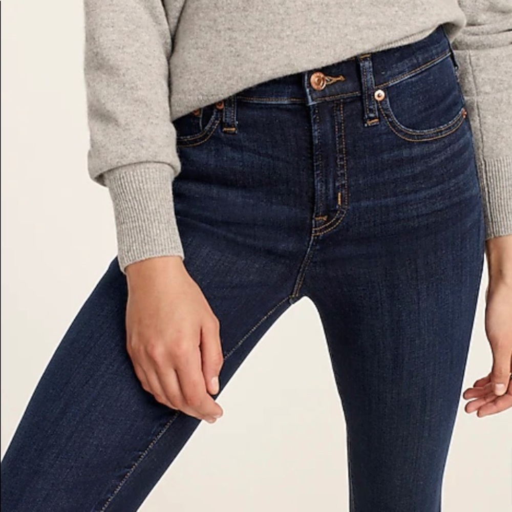 J.Crew | Dark Denim Stretch ‘Toothpick’ Jeans | Straight | Ankle Fit Size 26 - Picture 4 of 16